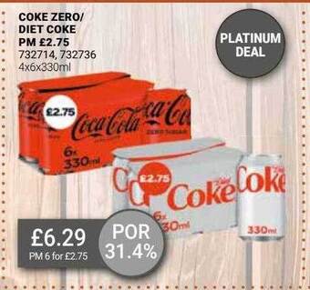 Bestway Coke zero-diet coke offer