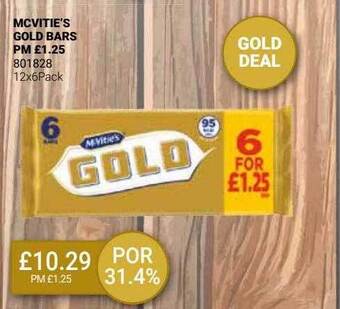 Bestway Mcvitie's gold bars offer
