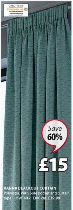JYSK Vanna blackout curtain offer