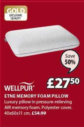 JYSK Etne memory foam pillow offer
