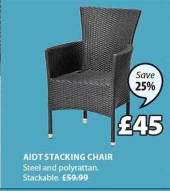 JYSK Aidt stacking chair offer
