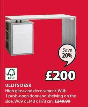 JYSK Ullits desk offer