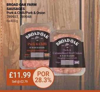 Bestway Broad oak farm sausages offer