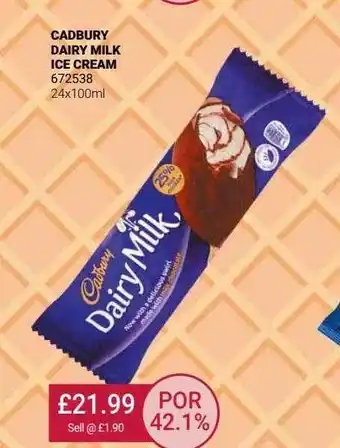 Bestway Cadbury dairy milk ice cream offer