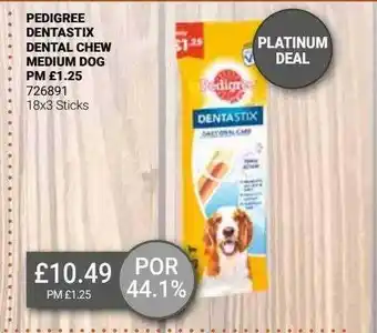 Bestway Pedigree dentastix dental chew medium dog offer