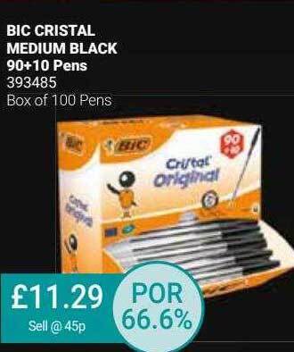 Bestway Bic cristal medium black offer