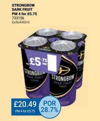 Bestway Strongbow dark fruit offer