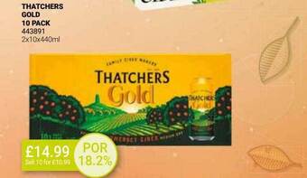 Bestway Thatchers gold 10 pack offer