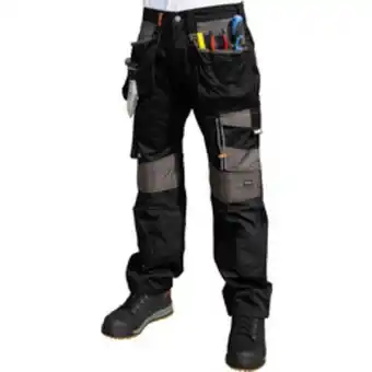 Toolstation Scruffs 3d trade trousers 30" r black offer