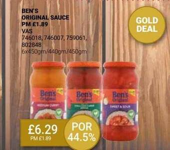 Bestway Ben's original sauce offer