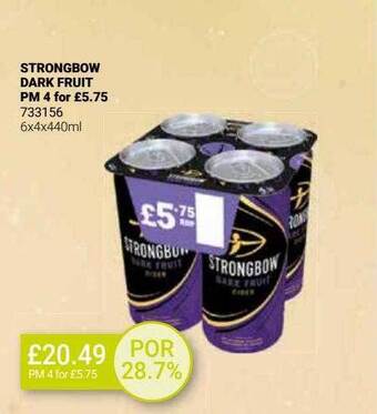 Bestway Strongbow dark fruit offer