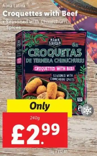 Lidl Croquettes With Beef 240g offer