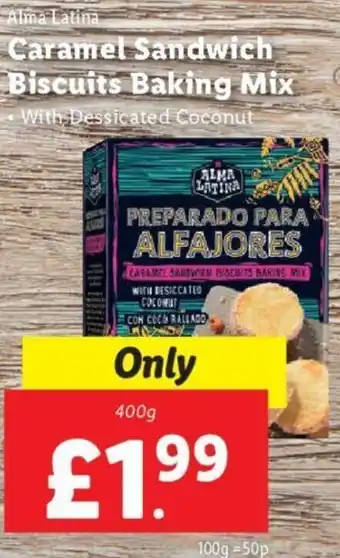 Lidl Caramel Sandwich Biscuits Baking Mix 400g offer