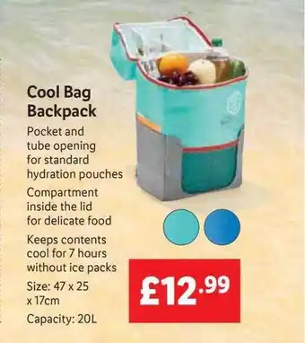 Lidl Cool bag backpack offer