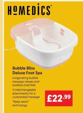 Lidl Bubble bliss deluxe foot spa offer