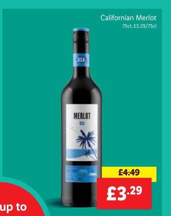 Lidl Californian merlot offer