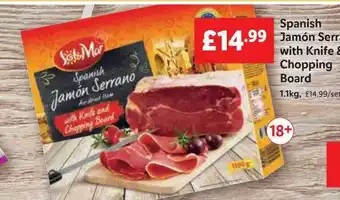 Lidl Spanish jamón serrano with knife & chopping board offer