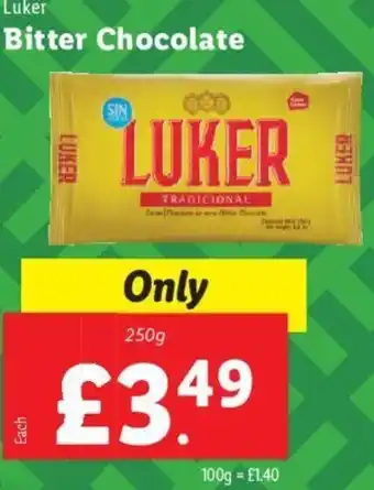 Lidl Bitter Chocolate 250g offer