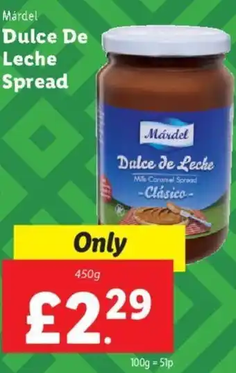 Lidl Dulce De Leche Spread 450g offer
