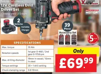 12V Cordless Drill Driver Set