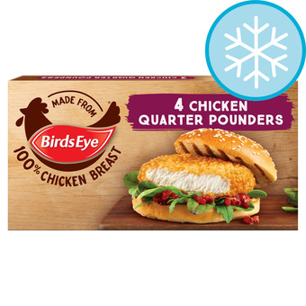 Tesco Birds eye 4 chicken quarter pounders 454g offer