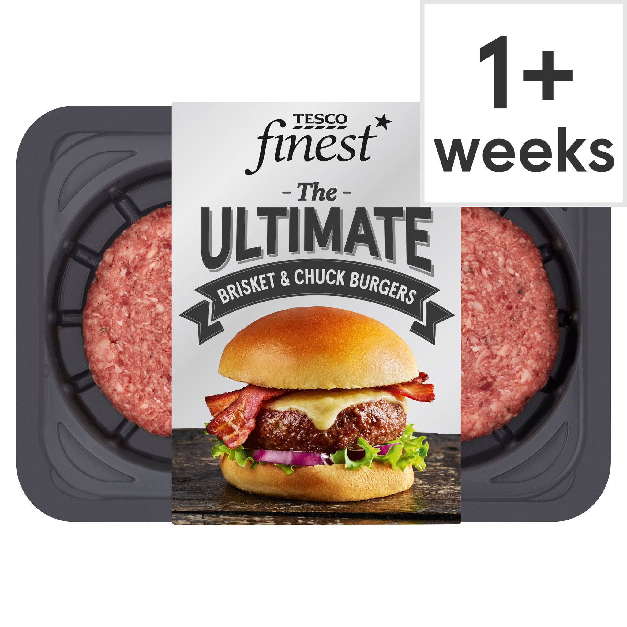 Tesco finest the ultimate brisket & chuck burgers 340g offer at Tesco