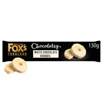 Asda Fox's chocolatey white chocolate biscuit rounds offer