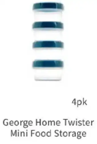 Asda George Home Twister Mini Food Storage offer