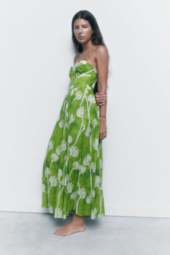 ZARA 100% cotton printed dress offer