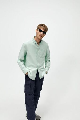 ZARA Textured oxford shirt offer