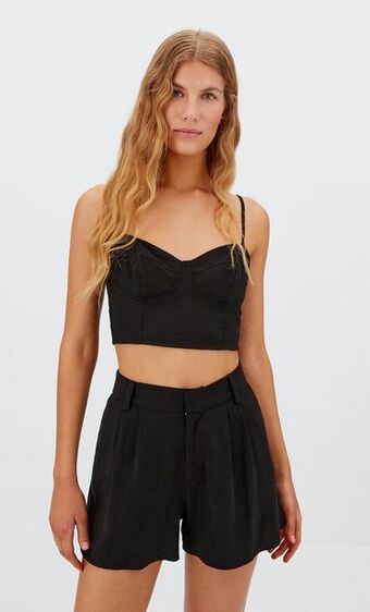 Stradivarius Flowing rustic shorts offer