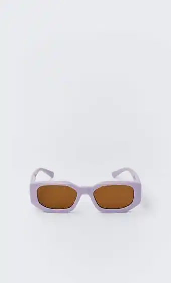 Rectangular sunglasses with resin frame