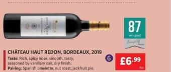 Lidl Château haut redon, bordeaux, 2019 offer