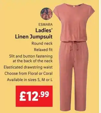 Lidl Esmara linen jumpsuit offer