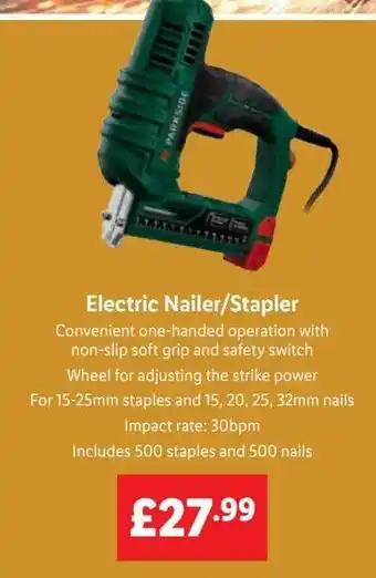 Lidl Electric nailer-stapler offer
