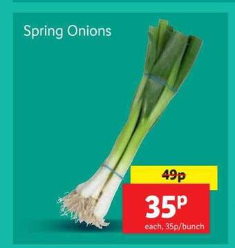Lidl Spring onions offer