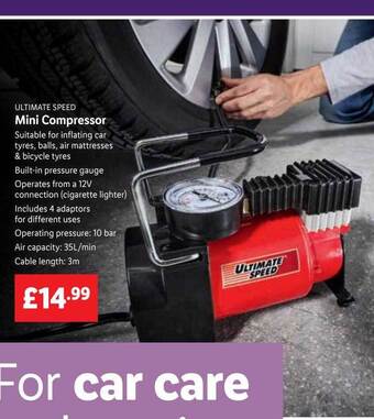 Lidl Ultimate speed mini compressor offer
