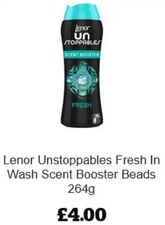 Sainsbury's Lenor Unstoppables Fresh In Wash Scent Booster Beads 264g offer