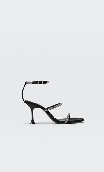 Stradivarius High-heel sandals with rhinestones offer