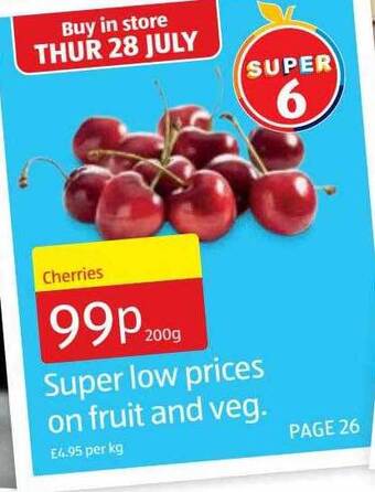 Aldi Cherries offer