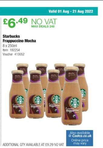 Costco Starbucks frappuccino mocha offer