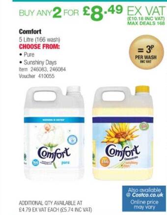Costco Comfort offer