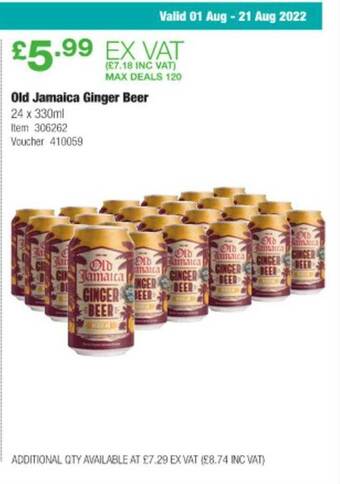 Costco Old jamaica ginger beer offer