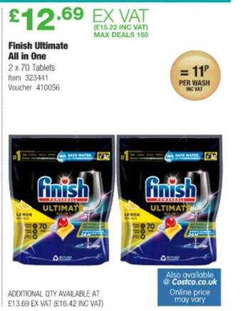 Costco Finish ultimate all in one offer