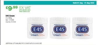 Costco E45 cream offer