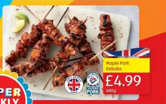 Aldi Maple pork kebabs offer