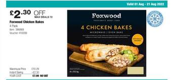 Costco Foxwood chicken bakes offer