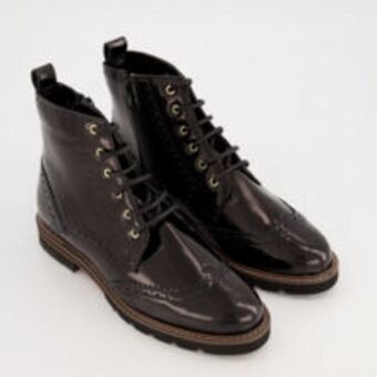 TK Maxx Black patent ankle boots offer