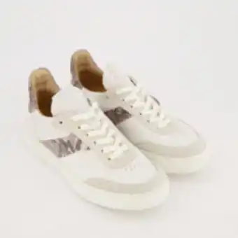TK Maxx White leather reptile effect panel trainers offer