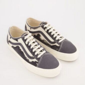 TK Maxx Grey & white old skool tapered trainers offer